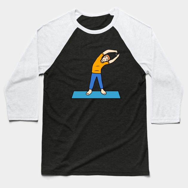 Tiryaka tadasana pose- yoga Baseball T-Shirt by Andrew Hau